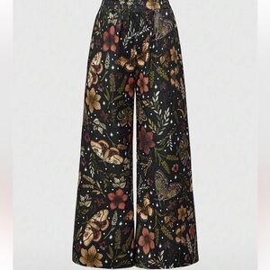 Floral Wide-Leg Pants
